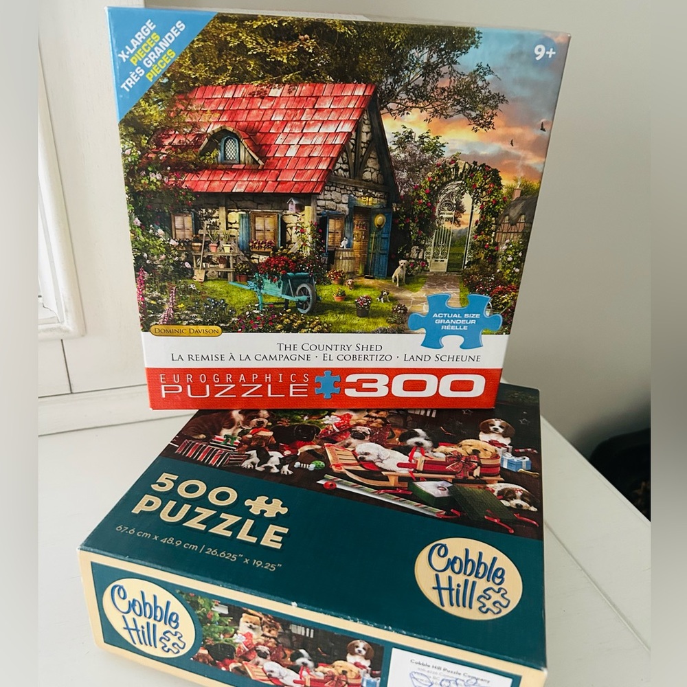 Eurographics and Cobble Hill Puzzle Set - 300 and 500 Pieces